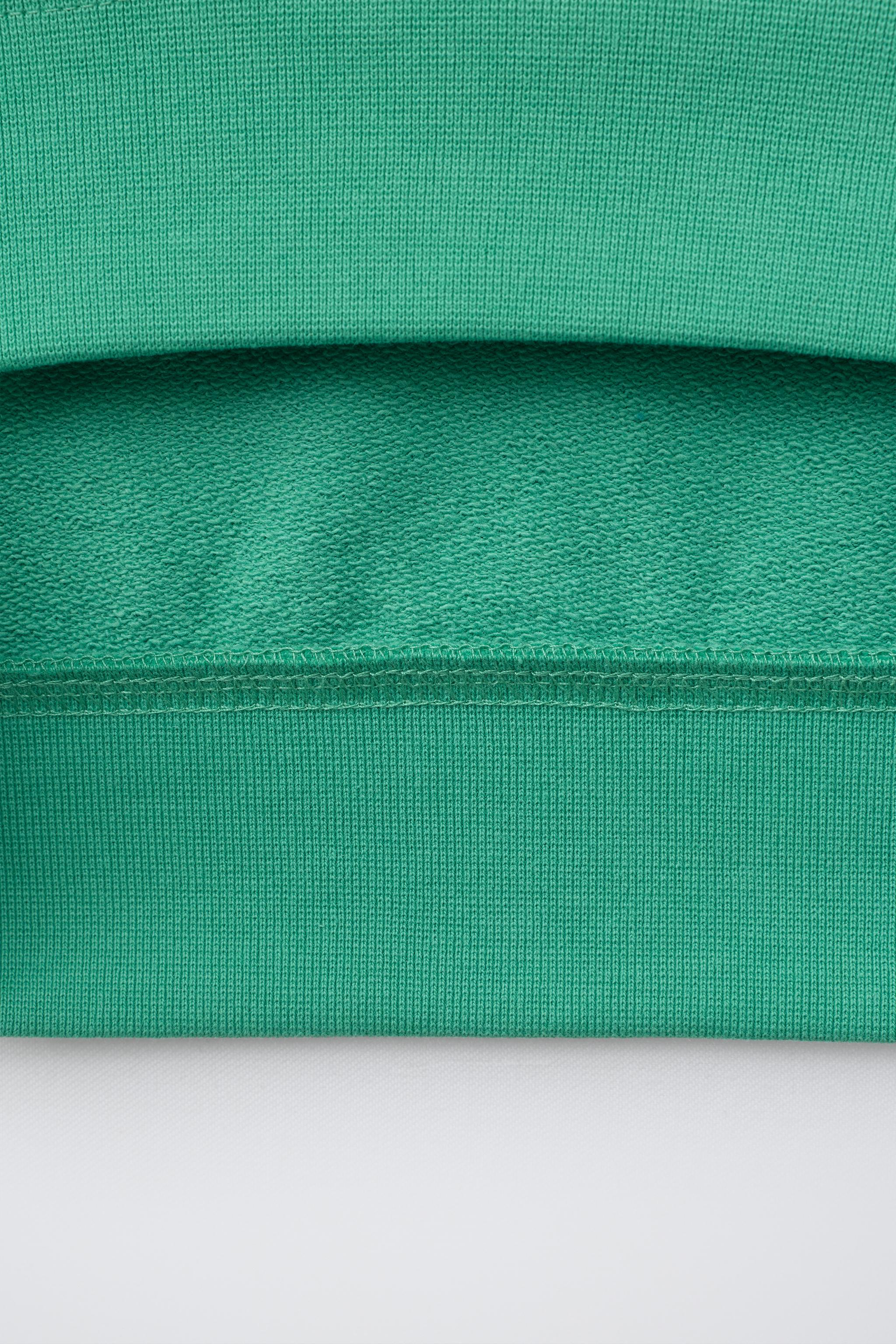SHORT SLEEVE TEXT SWEATSHIRT